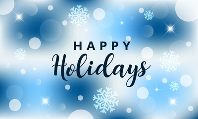 Happy Holidays greetings card. Christmas background.