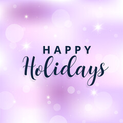 Happy holidays banner text. Christmas background.