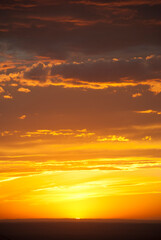 sunset in the sky
