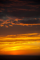 sunset in the sky