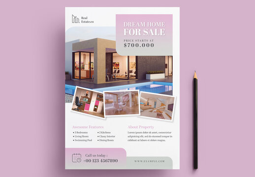 Dream Home Real Estate Flyer Layout