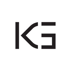 Letter KG clean logo design