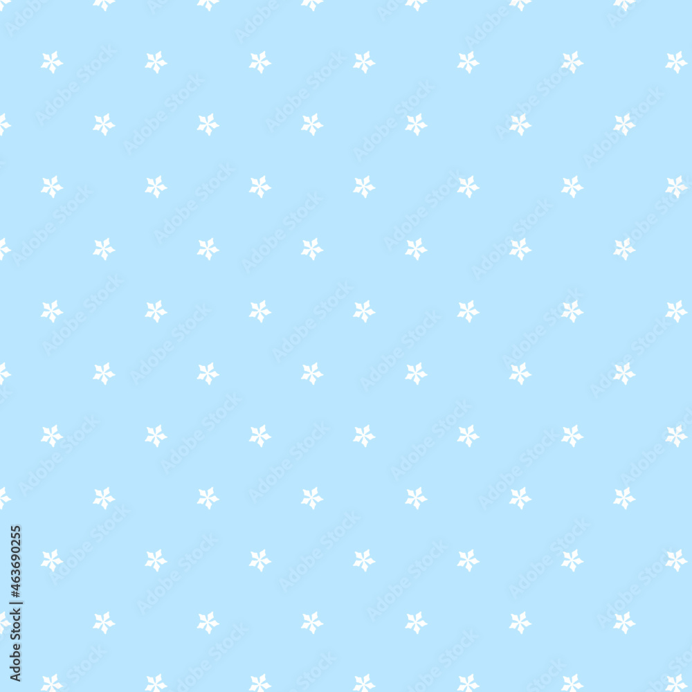 Poster luxury christmas print with white snowflakes on blue background for you holiday design print. vector