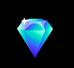 vector image of blue diamond