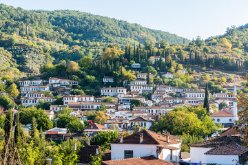 Fototapeta na wymiar View over Sirince mountain village in Izmir province of Turkey.