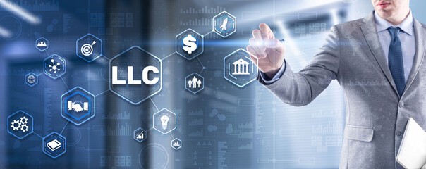 LLC. Limited Liability Company. Business Technology Internet