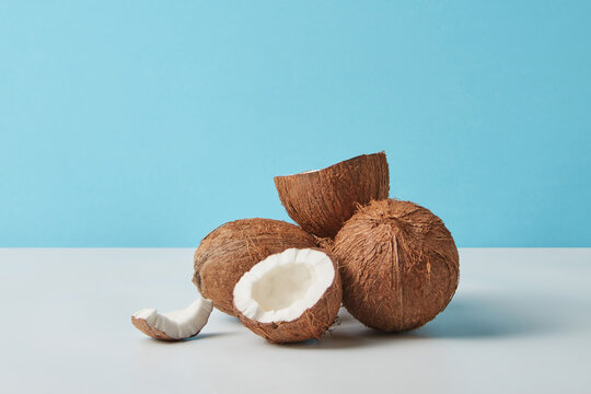 Ripe natural coconuts