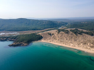 Amazing Aerial view of Arkutino beach, Bulgaria