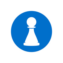 Pawn chess icon isolated on white background. Pawn chess icon for web site, app, logo and print presentation. Creative art concept, vector illustration, eps 10