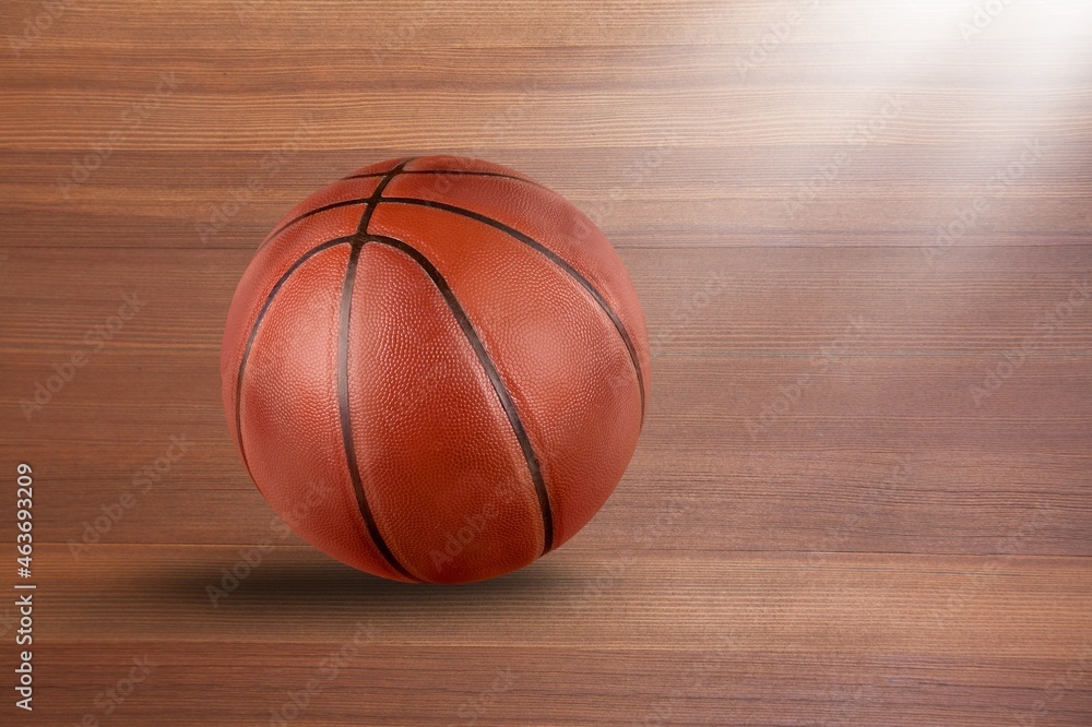 Wall mural Basketball orange ball, sports concept.