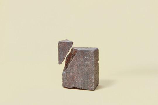 Broken stone and piece