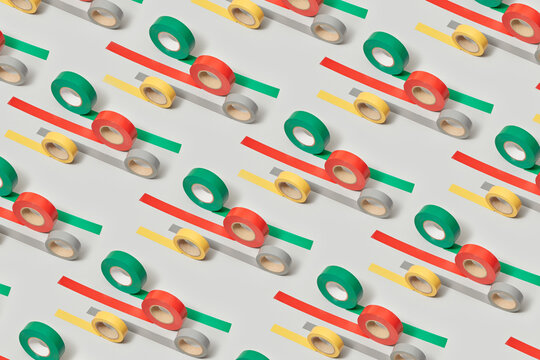 Pattern of rolls of tapes