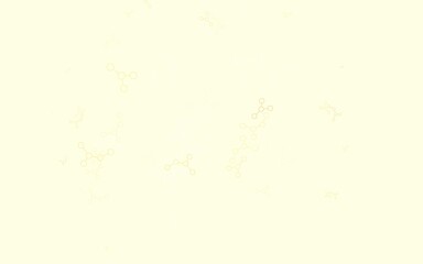 Light Orange vector background with forms of artificial intelligence.