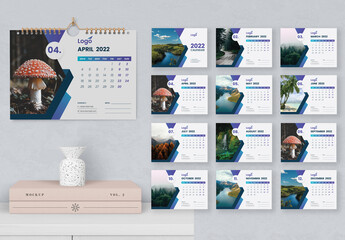 2022 Desk Calendar Layout