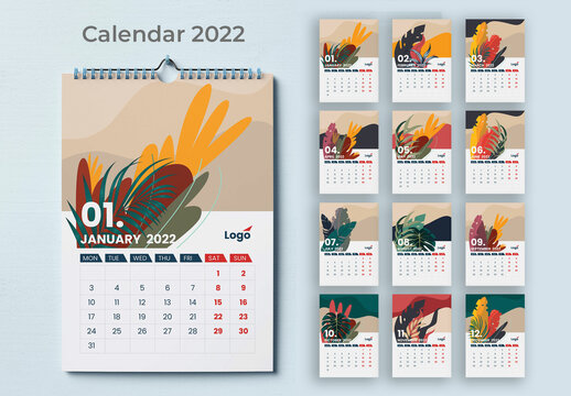 2022 Abstract Wall Calendar