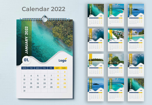 2022 Modern Wall Calendar Layout