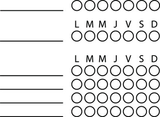 Bullet Task List Clipart Set - Weekly and Monthly in French and Spanish
