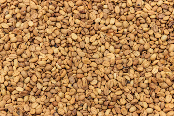 Background of the raw coffee beans