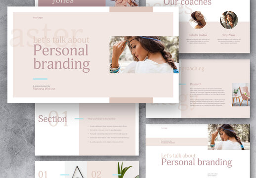 Business Presentation with Beige Accents