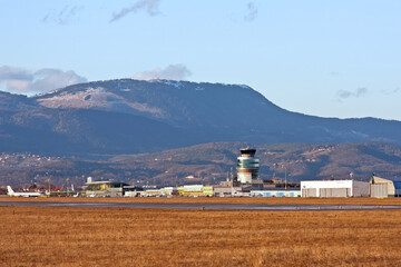 Scenic view of airport Graz