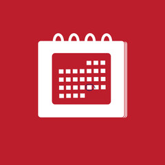 Calendar icon vector isolated on background. Trendy calendar icon in flat style. Calendar template for app, ui and logo. Icon calendar for your web site. Modern calendar icon