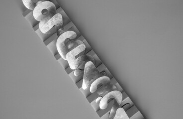 galvanized steel numbers - black and white