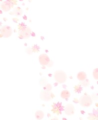 美しい水彩画の桜の花の背景イラスト