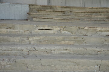 Old destroyed concrete steps