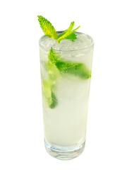 Mojito cocktail drink isolated on white background