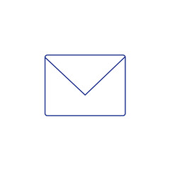Mail icon vector isolated on white background. Trendy mail icon in flat style. Mail icon template for app, ui and logo. Icon mail for your web site. Modern mail icon