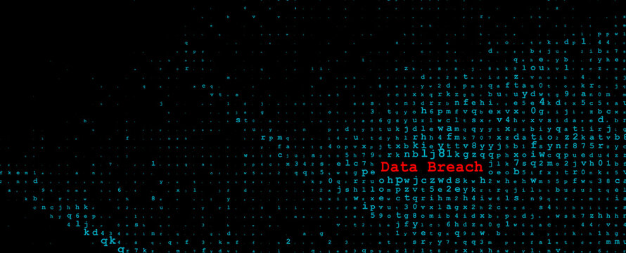 Abstract Technology Binary Code Dark Red Background. Cyber Attack, Ransomware, Malware, Scareware Concept