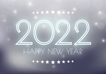 2022 happy new year. numbers minimalist style. vector linear numbers. design of greeting card. vector illustration. Free Vector