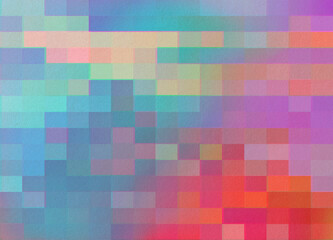 Blue And Red Pixel Landscape