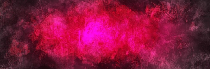 Abstract background painting art with grunge red and pink paint brush for presentation, website, halloween poster, wall decoration, or t-shirt design.