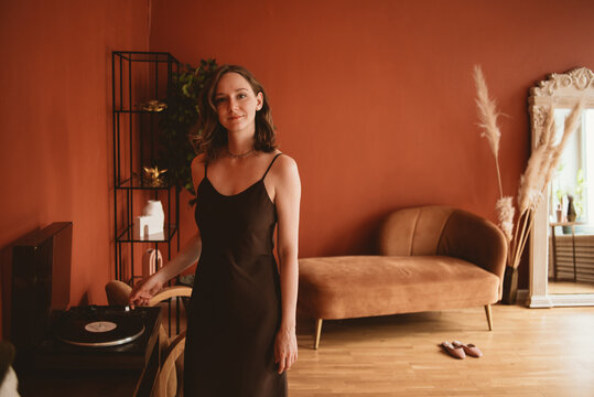 Pretty woman at home