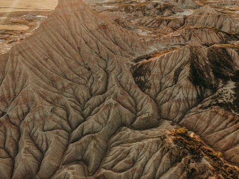 Aerial view of the Bardenas Reales Desert 
