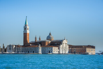 Fototapeta na wymiar The tower of San Giorgio ,Italy, Venice , 2019 march