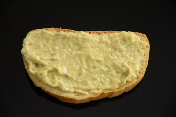 bread with eggplant and onion