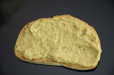 bread with eggplant and onion
