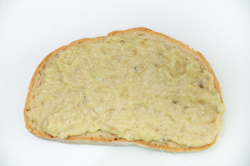 bread with eggplant and onion