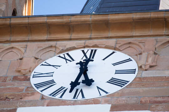 Evangelical church tower Clock  in Bistrita, Romania