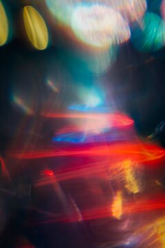 Light Strikes, a colourful abstract light image.