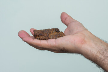 an iron meteorite in the palm ,Bistrita,Romania © photographyx