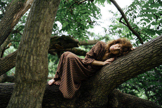 Young woman spending time in nature