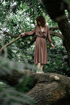 Young woman spending time in nature