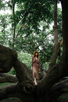 Young woman spending time in nature