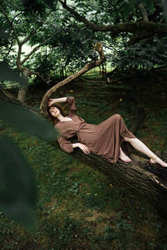 Young woman spending time in nature
