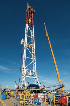 Gas drilling site