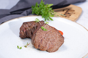 beef steak on a plate