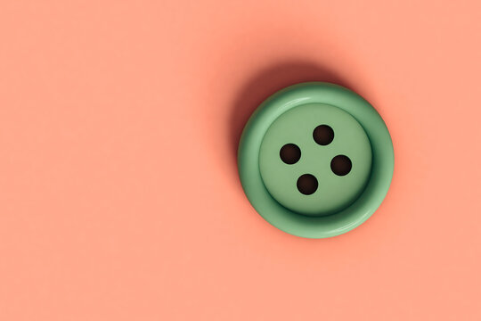green button on pink background with copyspace 